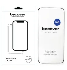 Скло захисне BeCover Apple iPhone 16 Pro Max 10D Black (712324)