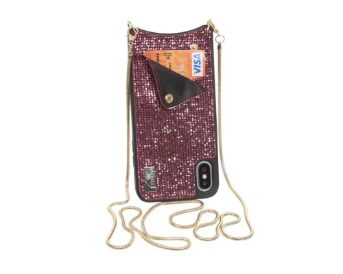 Чохол до мобільного телефона BeCover Glitter Wallet Apple iPhone Xs Max Pink (703623) (703623)