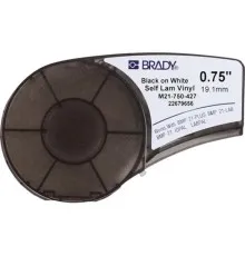 Лента для принтера этикеток Brady Self-laminating Vinyl, 2 - 3 мм., Black on White (M21-750-427)