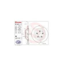 Тормозной диск Brembo 09.9871.11