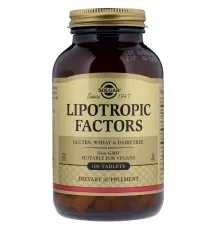 Витаминно-минеральный комплекс Solgar Липотропный Фактор, Lipotropic Factors, 100 таблеток (SOL-01581)