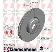 Гальмівний диск ZIMMERMANN 150.2915.20