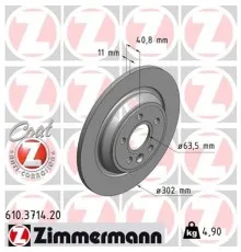 Гальмівний диск ZIMMERMANN 610.3714.20