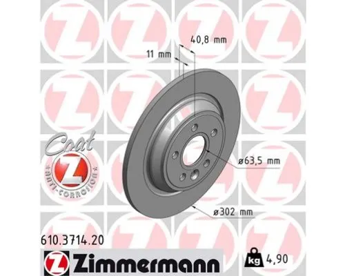 Гальмівний диск ZIMMERMANN 610.3714.20