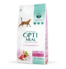 Сухий корм для кішок Optimeal для дорослих з чутливим травленням – ягня 10 кг (B1831101)