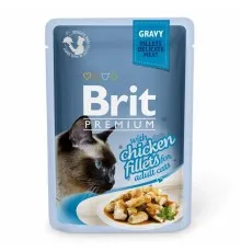 Влажный корм для кошек Brit Premium Cat 85 г (филе курицы в соусе) (8595602518524)