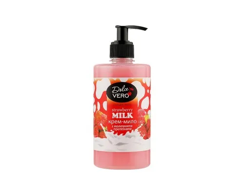 Жидкое мыло Dolce Vero Strawberry Milk с молочными протеинами 500 мл (4820091146915)