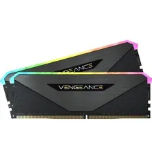 Модуль памяти для компьютера DDR5 64GB (2x32GB) 5600 MHz Vengeance RGB Black Corsair (CMH64GX5M2B5600C36)