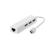 Концентратор Value Type-C Hub 3-port USB2.0 + RJ45 Fast Ethernet White (S0742)