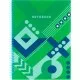 Блокнот Optima Knitting: Green A4 пластиковая обложка, спираль 80 листов, клетка (O20846-21)