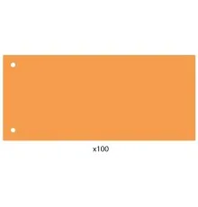 Разделитель страниц Economix 240х105 мм, пластик, оранжевый, 100 шт (E30811-06)