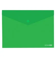 Папка - конверт Economix А5 180 мкм прозора, фактура "глянець", зелена (E31316-04)