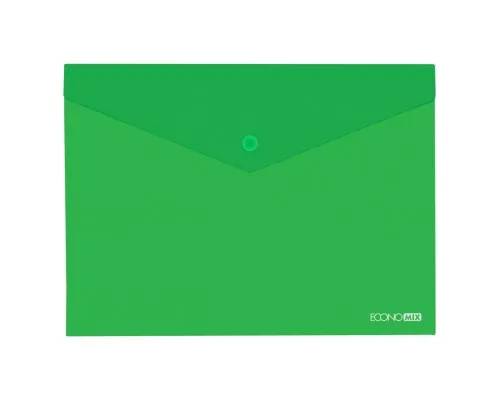 Папка - конверт Economix А5 180 мкм прозрачная, фактура глянец, зеленая (E31316-04)