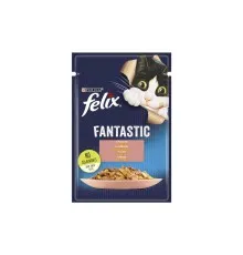 Вологий корм для кішок Purina Felix Fantastic з лососем у желе 85 г (7613039832912)