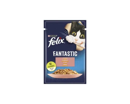 Влажный корм для кошек Purina Felix Fantastic с лососем в желе 85 г (7613039832912)