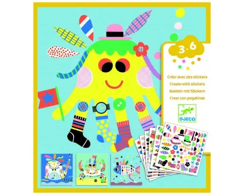 Набор для творчества Djeco Маринс художественный комплект с наклейками (DJ08931)