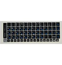 Наклейка на клавиатуру BestKey непрозрачная чорная, 68, синий (BK13BLU/023)