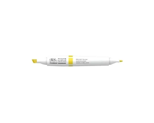 Маркер Winsor&Newton двусторонний Pigment marker (055) Блестящий Желтый (884955039724)