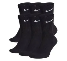 Шкарпетки Nike U NK EVERYDAY CUSH CREW 6PR-BD SX7666-010 34-38 6 пар Чорні (194954124766)