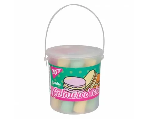 Крейда Yes кольорова Sweet Cream 12 шт JUMBO в відрі (400510)