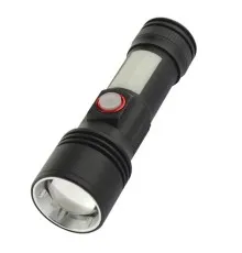 Фонарь Quantum Adept 10W LED zoom +COB з USB (QM-FL1031)