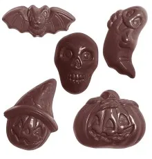 Форма для шоколада Chocolate World Halloween 5 видів фігур х 4 г (1570 CW)