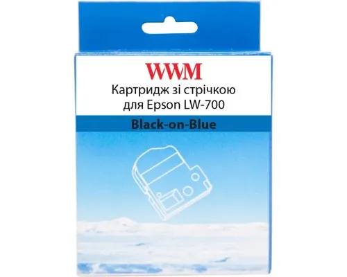 Лента для принтера этикеток WWM для Epson LW-700 24mm х 8m Black-on-Blue (WWM-SC24B)