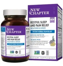 Вітамінно-мінеральний комплекс New Chapter Спокійний безболісний сон, Restful Sleep + Pain Relief, 30 в (NCR-90343)