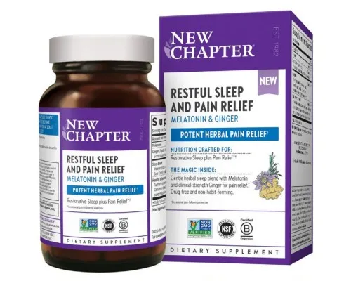 Витаминно-минеральный комплекс New Chapter Спокойный безболезненный сон, Restful Sleep + Pain Relief, (NCR-90343)