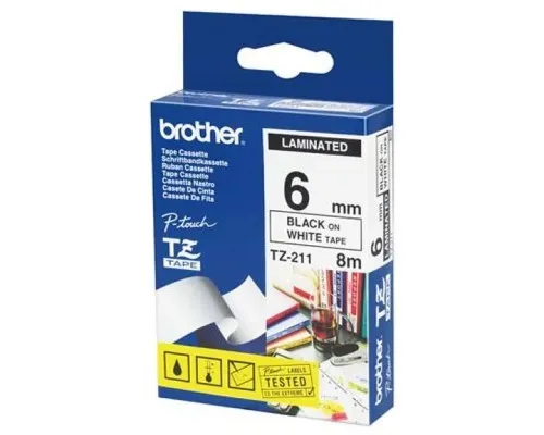 Стрічка для принтера етикеток Brother TZE211