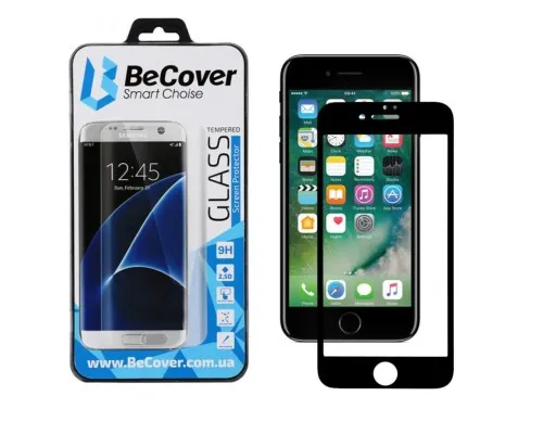 Стекло защитное BeCover Apple iPhone 7 / 8 / SE 2020 3D Black (701040)