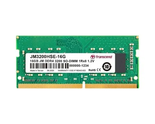 Модуль памяті для ноутбука SoDIMM DDR4 16GB 3200 MHz Transcend (JM3200HSE-16G)