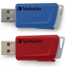 USB флеш накопитель Verbatim 2x32GB Store 'n' Click Red/Blue USB 3.2 (49308)