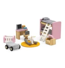 Ігровий набір Viga Toys Дерев'яні меблі для ляльок PolarB Дитяча кімната (44036)