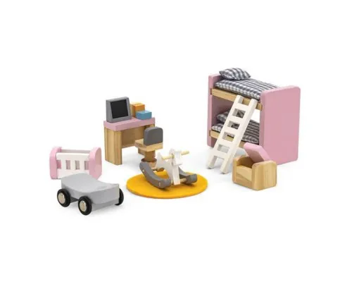 Игровой набор Viga Toys Деревянная мебель для кукол PolarB Детская комната (44036)