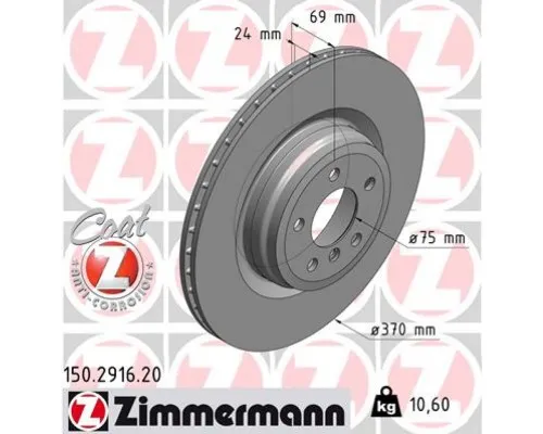 Тормозной диск ZIMMERMANN 150.2916.20