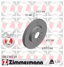 Гальмівний диск ZIMMERMANN 230.2365.20