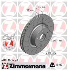 Гальмівний диск ZIMMERMANN 400.3606.20