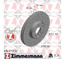 Тормозной диск ZIMMERMANN 610.3717.52