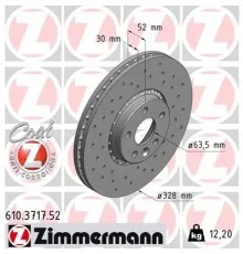 Тормозной диск ZIMMERMANN 610.3717.52