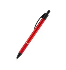 Ручка масляна Axent Prestige автоматична метал. корпус червоний, Синя 0.7 мм (AB1086-06-02)
