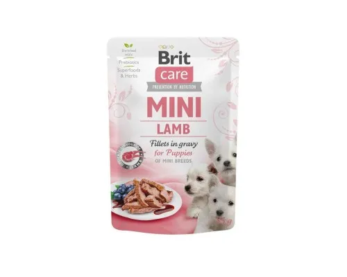 Вологий корм для собак Brit Care Mini pouch 85 г для цуценят (філе ягняти в соусі) (8595602534418)