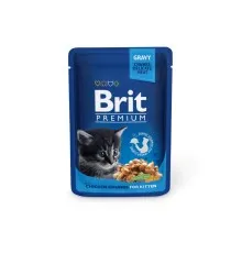 Влажный корм для кошек Brit Premium Cat для котят 85 г (филе курицы в соусе) (8595602518579)