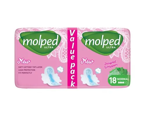 Гигиенические прокладки Molped Ultra Normal 4 капли 18 шт. (8690536825165)