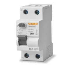 Дифференциальное реле (УЗО) Videx RESIST А 2п 30мА 10кА 16А (VF-RS10-DR2А16)