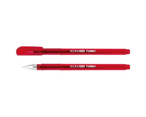 Ручка гелева Economix TURBO 0,5 мм, червона (E11911-03)