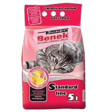 Наполнитель для туалета Super Benek Бентонитовый стандартный с ароматом цитрусовой свежести 5 л (5905397018599)