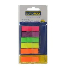 Стікер-закладка Buromax Plastic bookmarks 45x12mm, 6*40 шт, neon (BM.2303-98А)