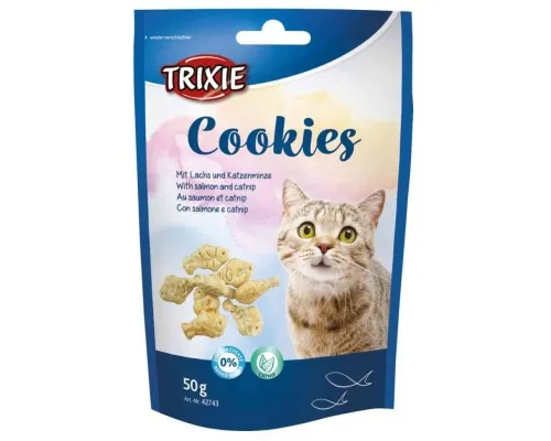 Ласощі для котів Trixie Cookies з лососем і котячою мятою 50 г (4011905427430)