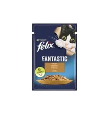 Вологий корм для кішок Purina Felix Fantastic з індичкою в желе 85 г (7613039832516)